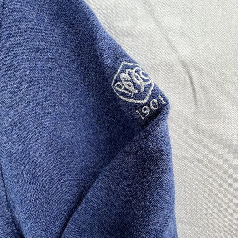 Peter Millar Mens Quarter Zip Pullover Sweater Blue Size M Embroidered Logo Golf